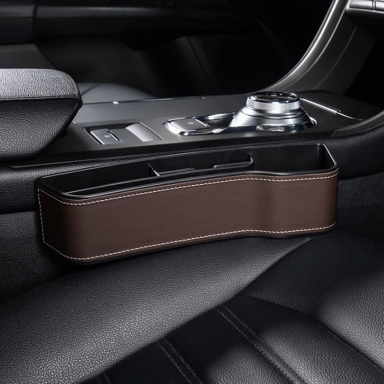 Car Seat Crevice Storage Box Mocha Brown Co-pilot