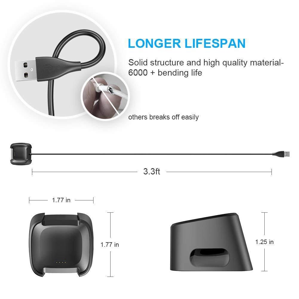 Charging Base Charger For Fitbit Versa 2 Smart Watch