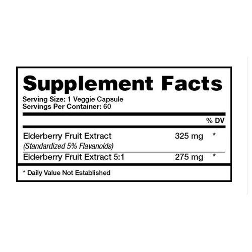 ELDERBERRY  FRUIT PLUS 600mg 60 Capsul