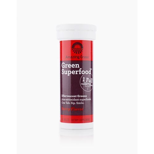 Effervescent Tablets: Green Superfood Water Flavoring Tablet With Antioxidants & Alkalizing Greens, Berry