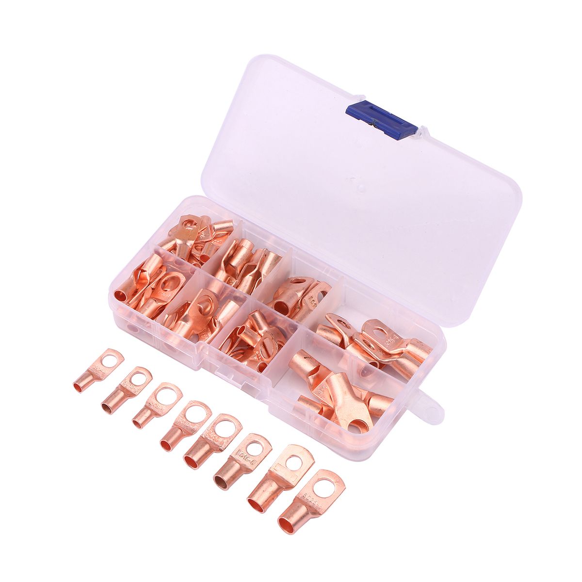 125PCS/Box Assorted Wire Lugs Kit Includes 65PCS Copper Ring