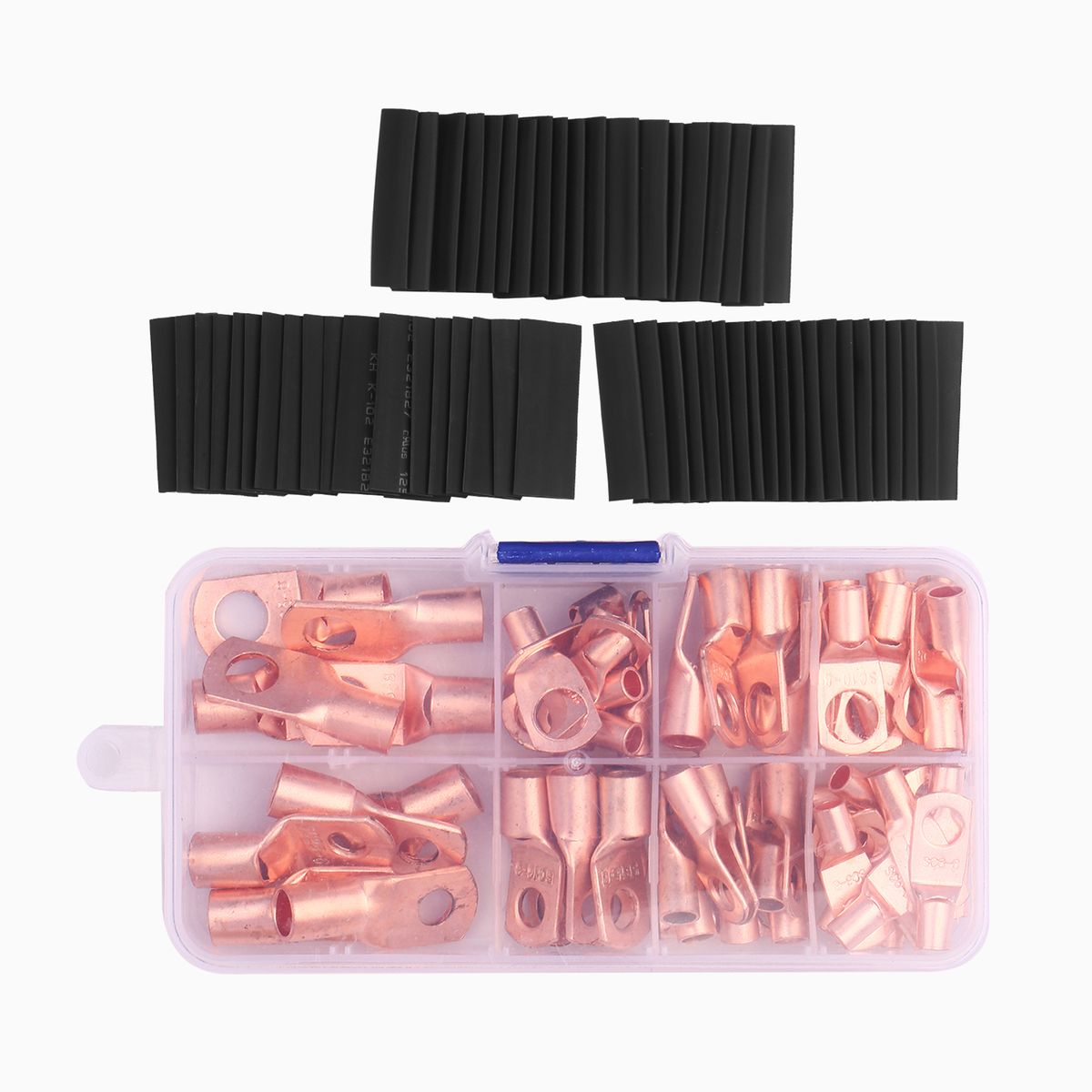 125PCS/Box Assorted Wire Lugs Kit Includes 65PCS Copper Ring