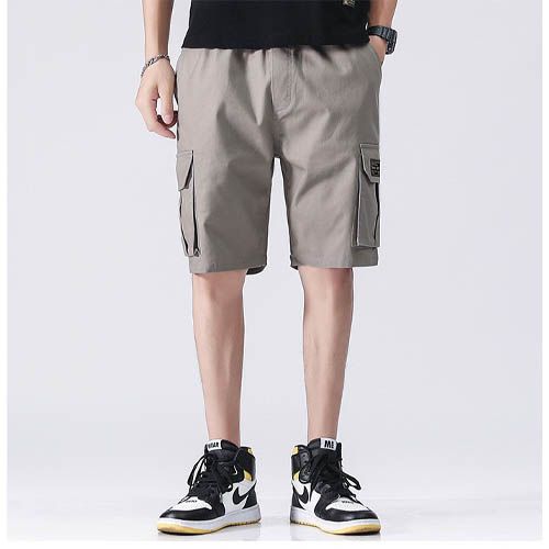 Clearance -Casual Elastic Waist Cargo Shorts Relaxed Fit Outdoor Work Shorts