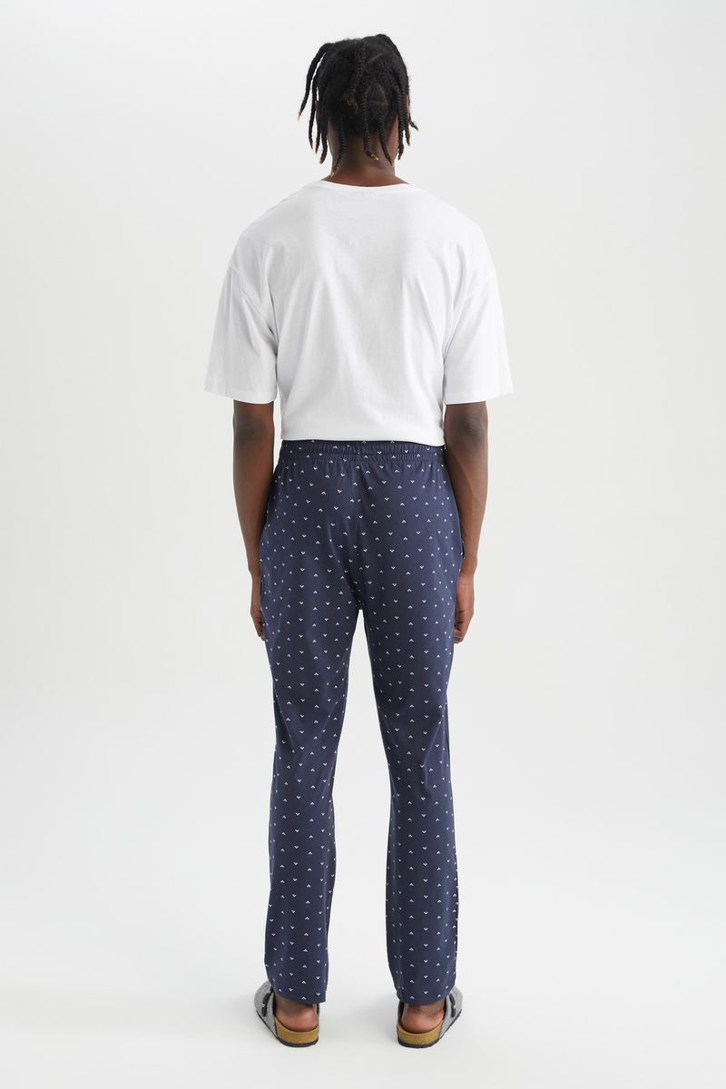 Man Homewear Regular Fit Knitted Bottoms -Navy