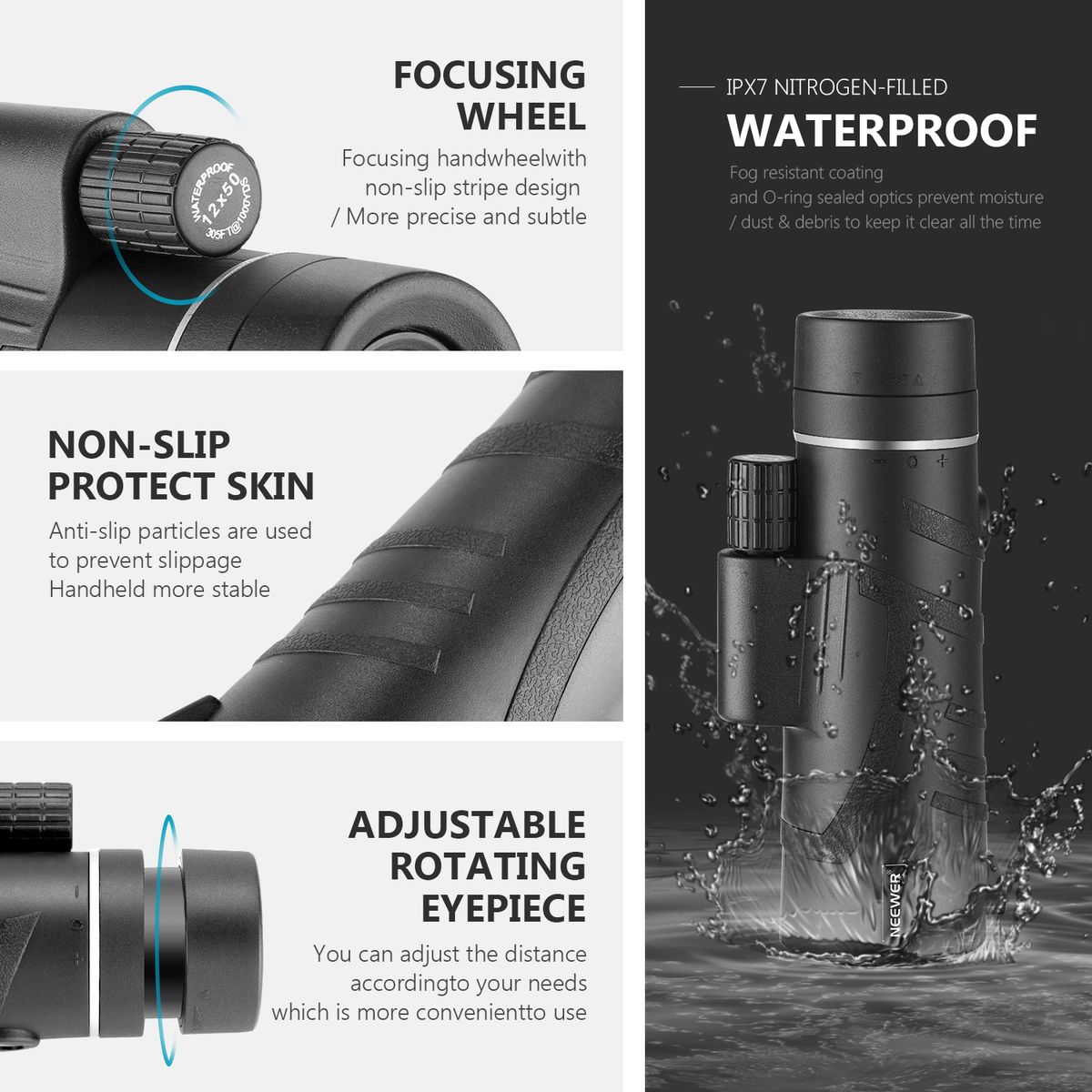 Telescope, 12X50 HD With Smartphone Holder And Tripod