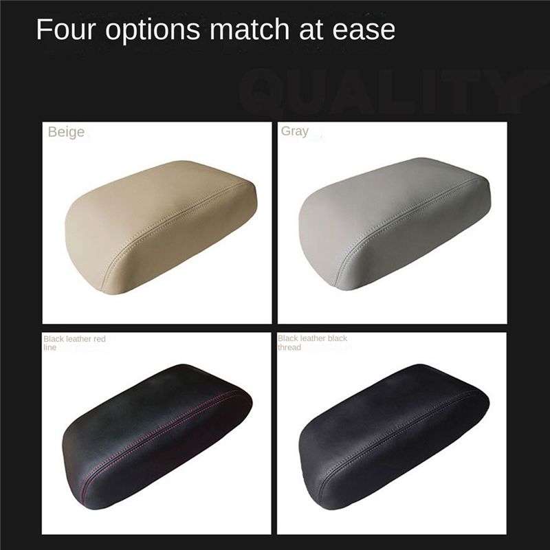 For Toyota Camry 2007-2011 Car Center Console Armrest Cover Arm Rest Cover Pad Protector Accessories Black+Red