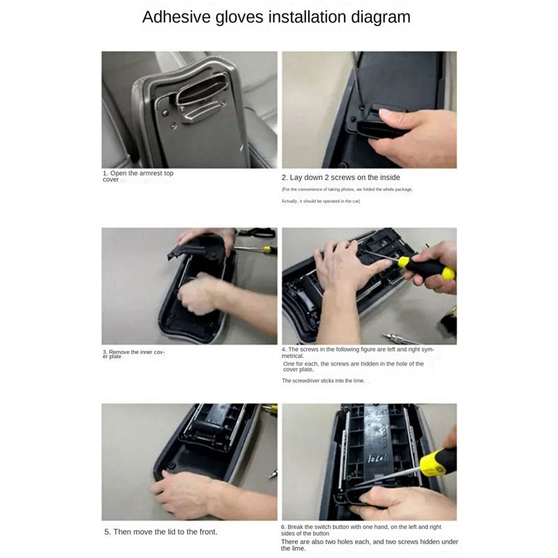 For Toyota Camry 2007-2011 Car Center Console Armrest Cover Arm Rest Cover Pad Protector Accessories Black+Red
