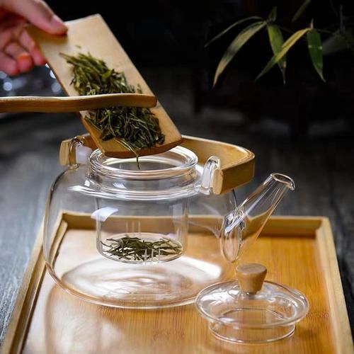 Glass Teapot Bamboo Handle Beam Teapot High Borosilicate Kung Fu Teapot Electric Ceramic Stove Teapot Bamboo Beam Teapot