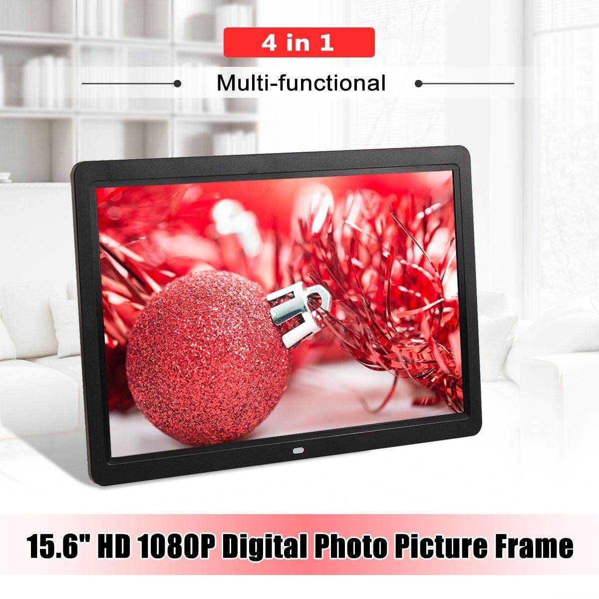 12'' 32G HD LED Digital Photo Frame Picture Alarm Clock Movie MP4 Player Frameless