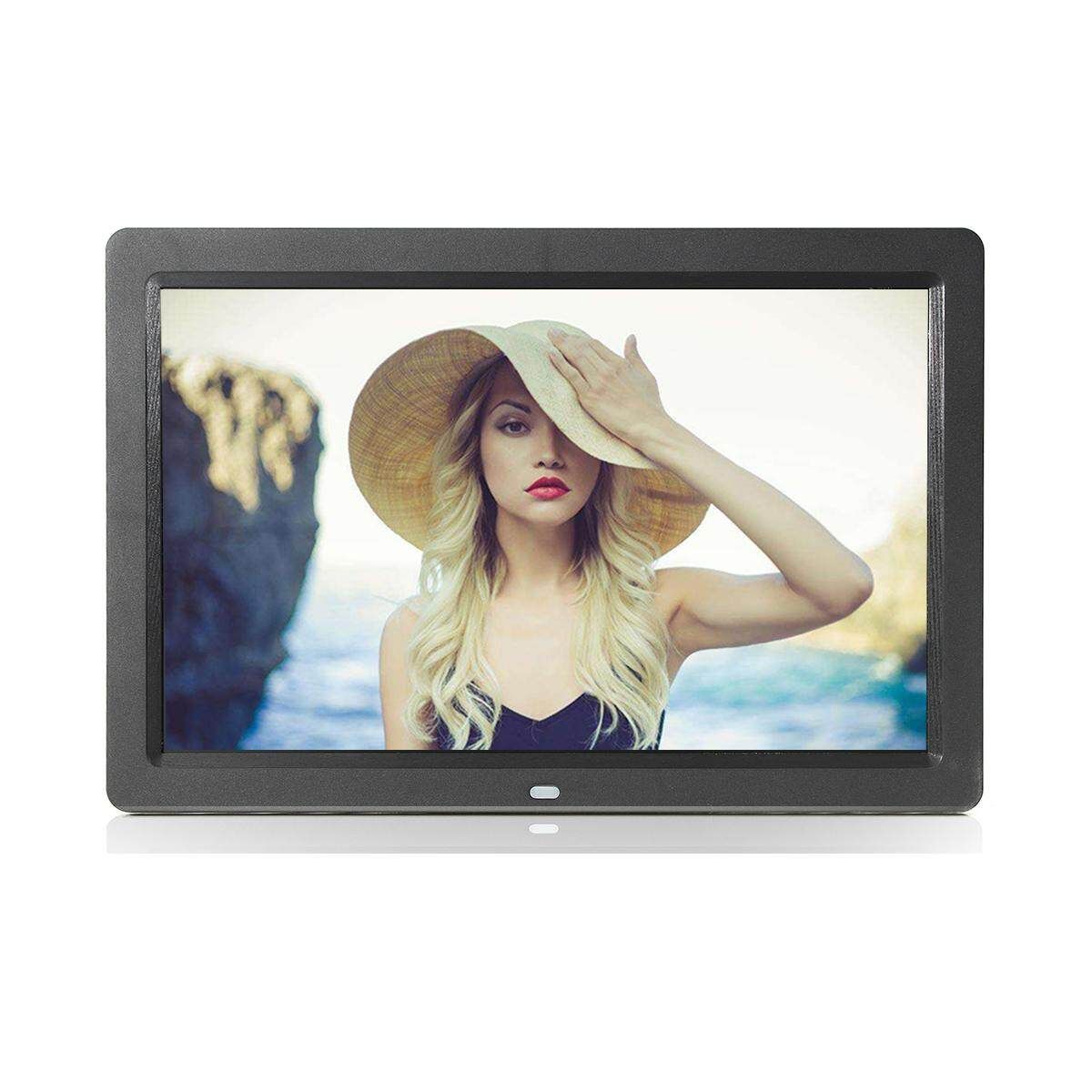 12'' 32G HD LED Digital Photo Frame Picture Alarm Clock Movie MP4 Player Frameless