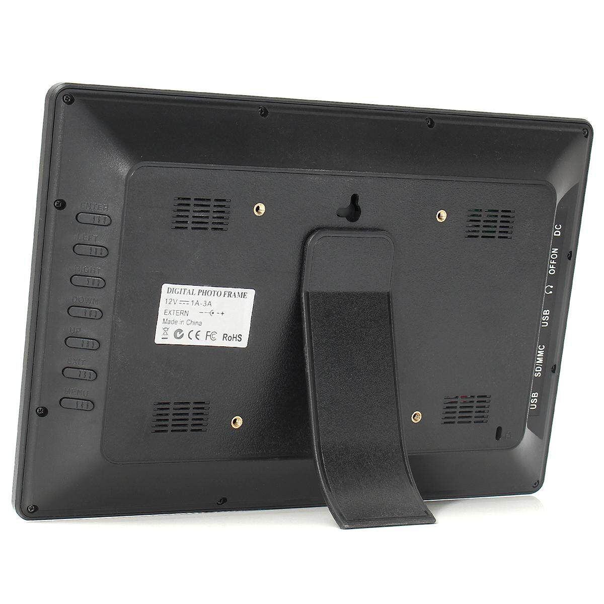 12'' 32G HD LED Digital Photo Frame Picture Alarm Clock Movie MP4 Player Frameless