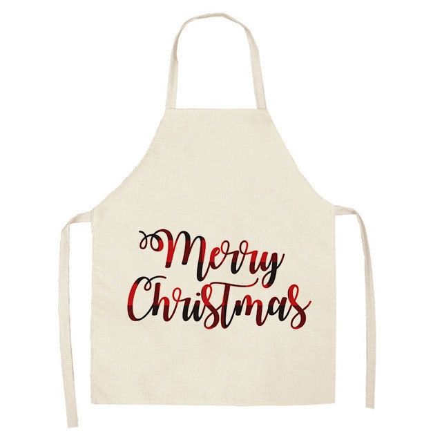 2 PCS Christmas Plaid Series Cleaning Overalls, Specification: 47 X 38cm(WQ-001319)