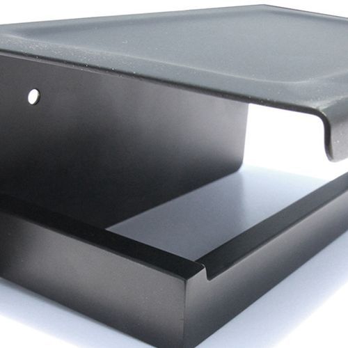 Black Matte Steel Toilet Paper Holder Top Place Things