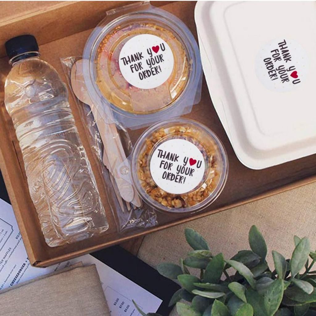 500x THANK YOU FOR YOUR ORDER Packaging Stickers Seals Multicolor