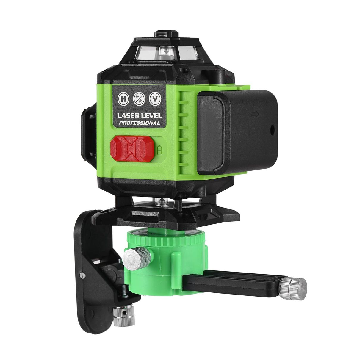 Laser Level Meter Multifunctional 4*360° 16 Lines Laser Level 3° Self-leveling Leveling Tool Green Beam Vertical Horizontal Line IP54 Waterproof Outdoor Portable with Carrying Bag Remote Control Detachable Lithium Battery f