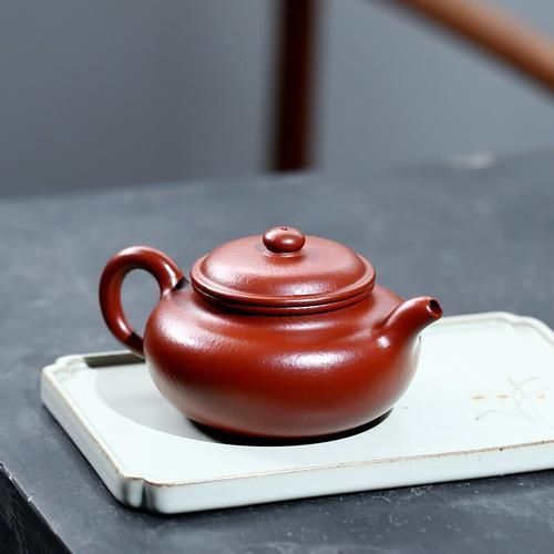 Yixing Recommended Pure Hand Teapot Pan Yeli Leather Dahongpao Double Cover Archaize