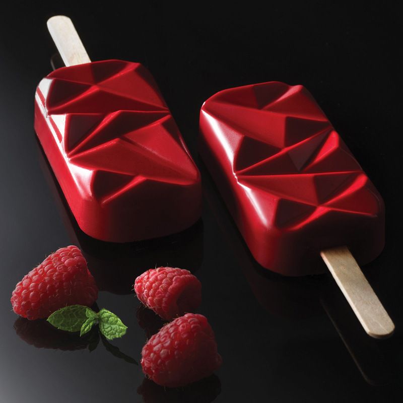 Silicone Ice Cream Mold DIY Handmade Eco-Friendly Popsicle Mold Mousse Dessert Freezer Juice Ice Cube Tray Barrel Maker Mould-50pcs Sticks