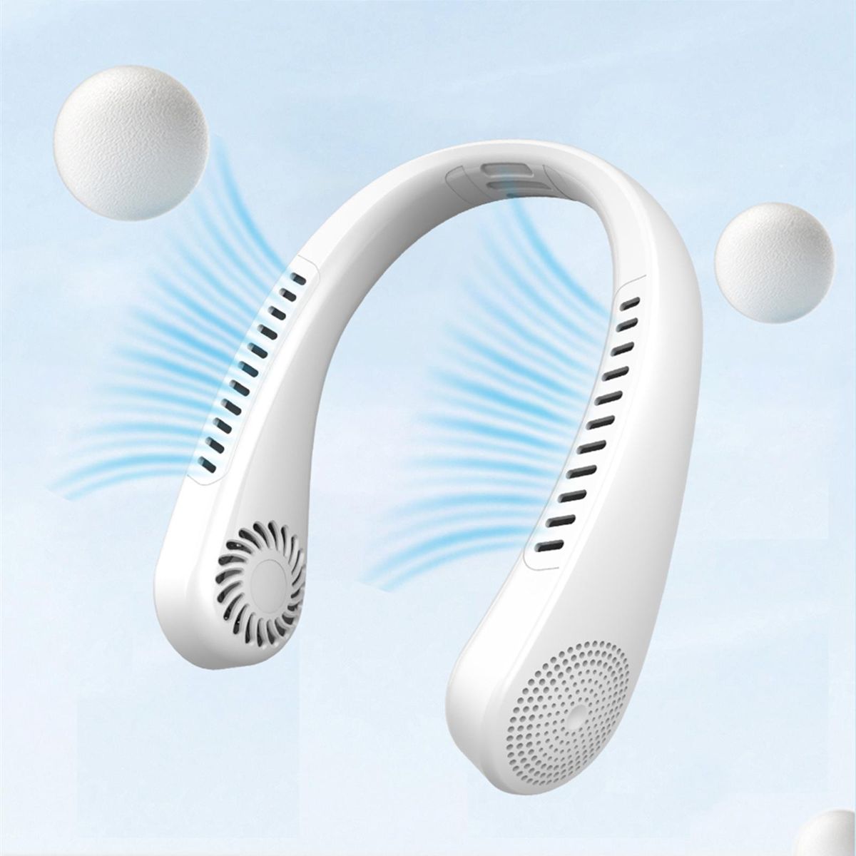 Portable Neck Fan Hands Free Bladeless Neck Fan, 360° Cooling Hanging Fan, USB Rechargeable Personal Neck Fan