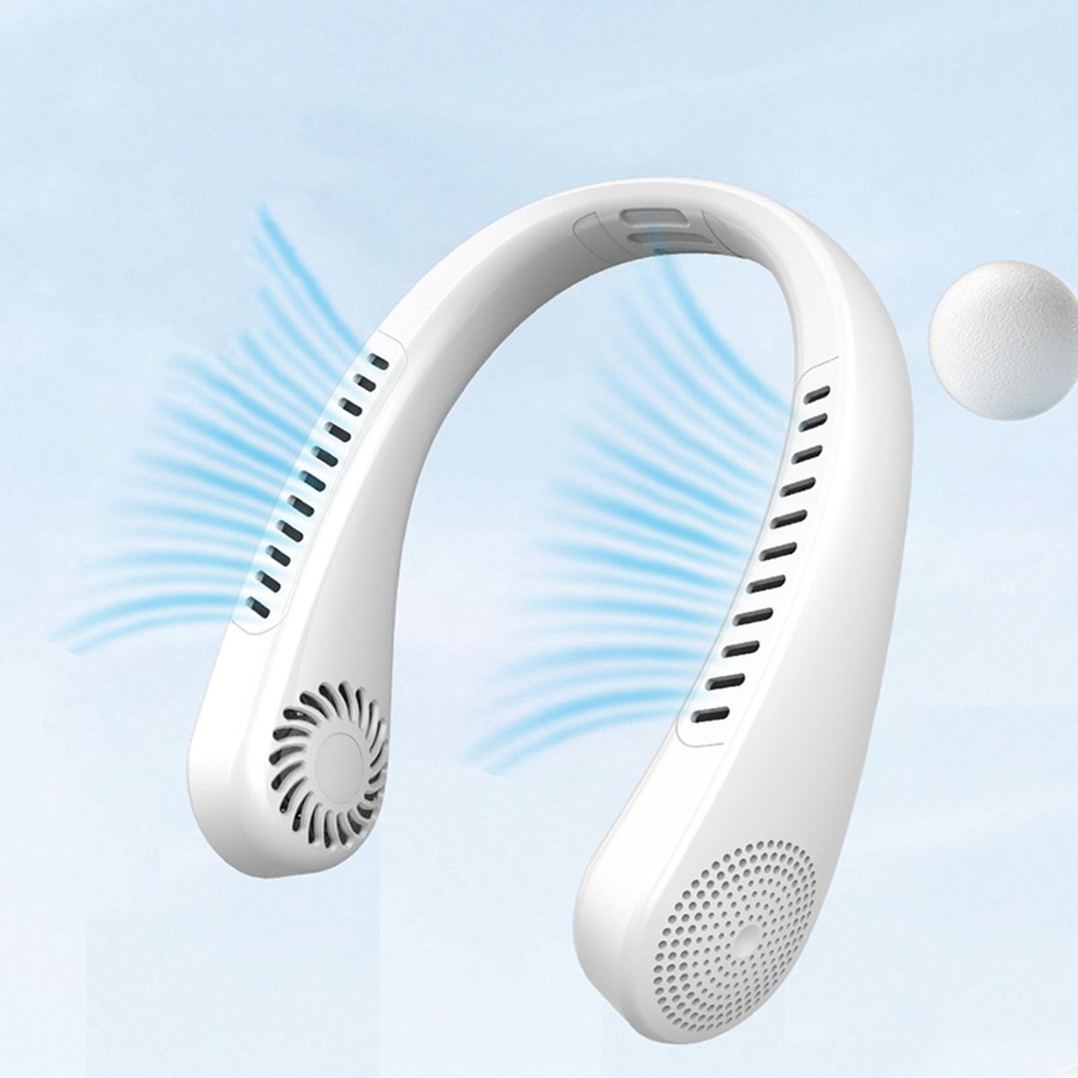 Portable Neck Fan Hands Free Bladeless Neck Fan, 360° Cooling Hanging Fan, USB Rechargeable Personal Neck Fan