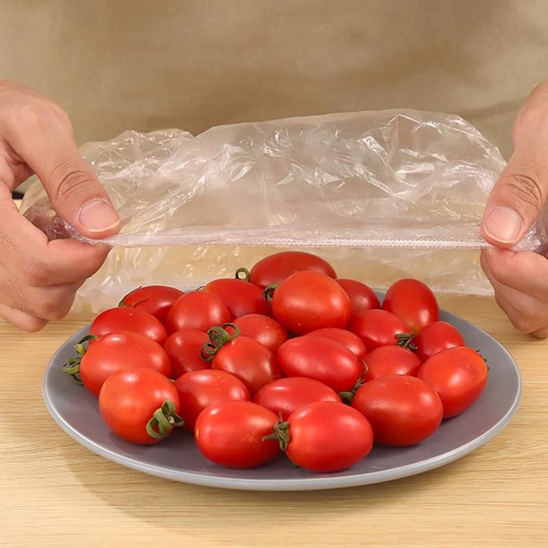 100Pcs Disposable Dustproof Bowl Cover Food Fresh-Clear