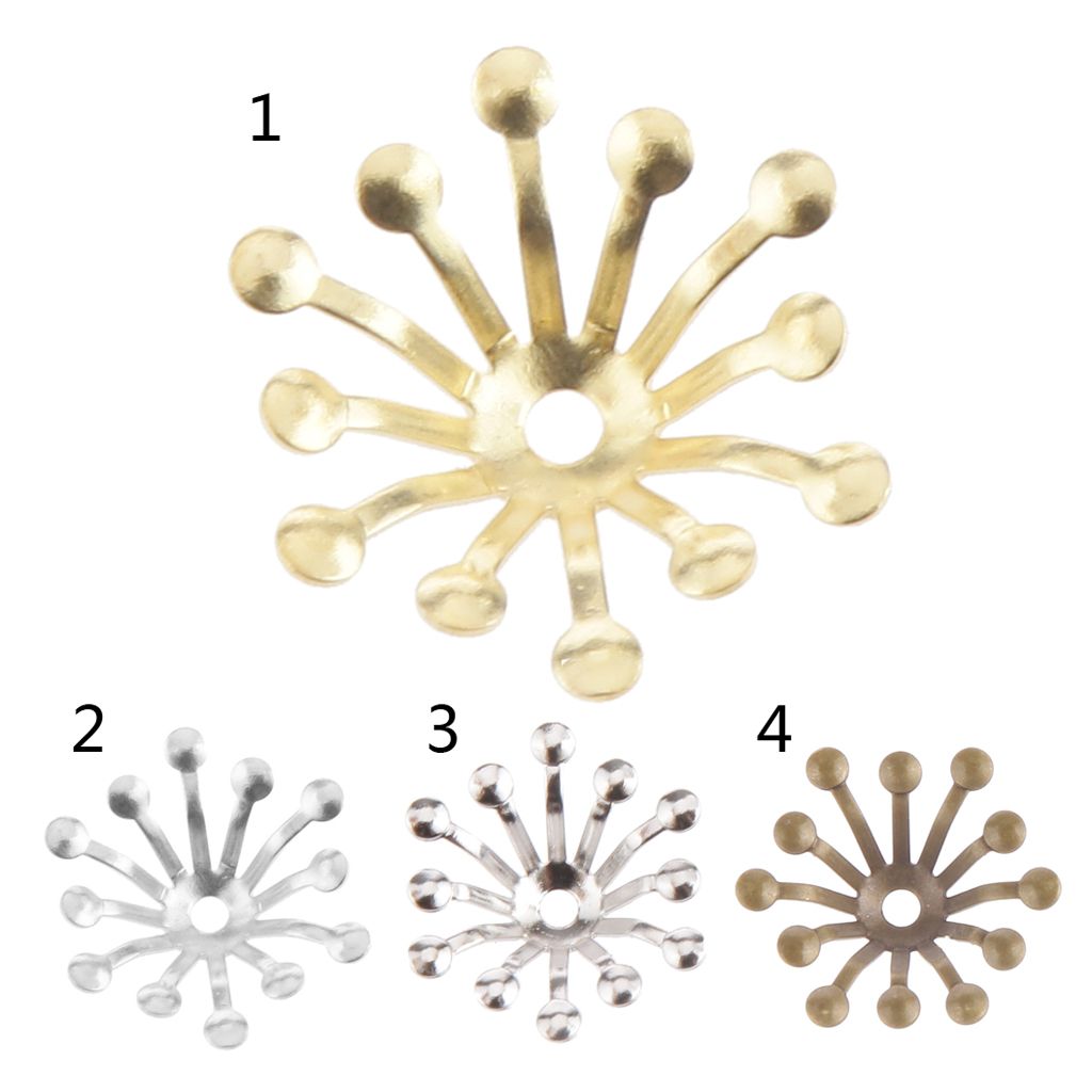 100pcs 13mm Bead Ends DIY Accessories Jewellery Findings