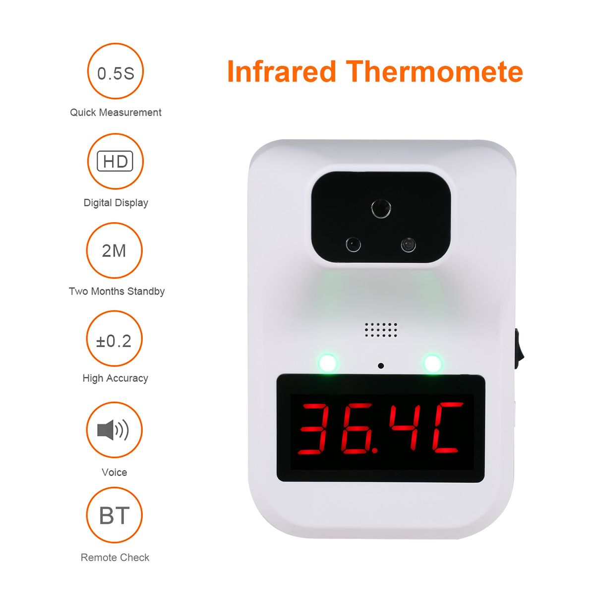 BT Version AI Infrared Thermometer Three Installations Two
