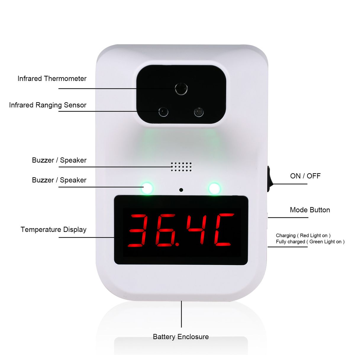 BT Version AI Infrared Thermometer Three Installations Two