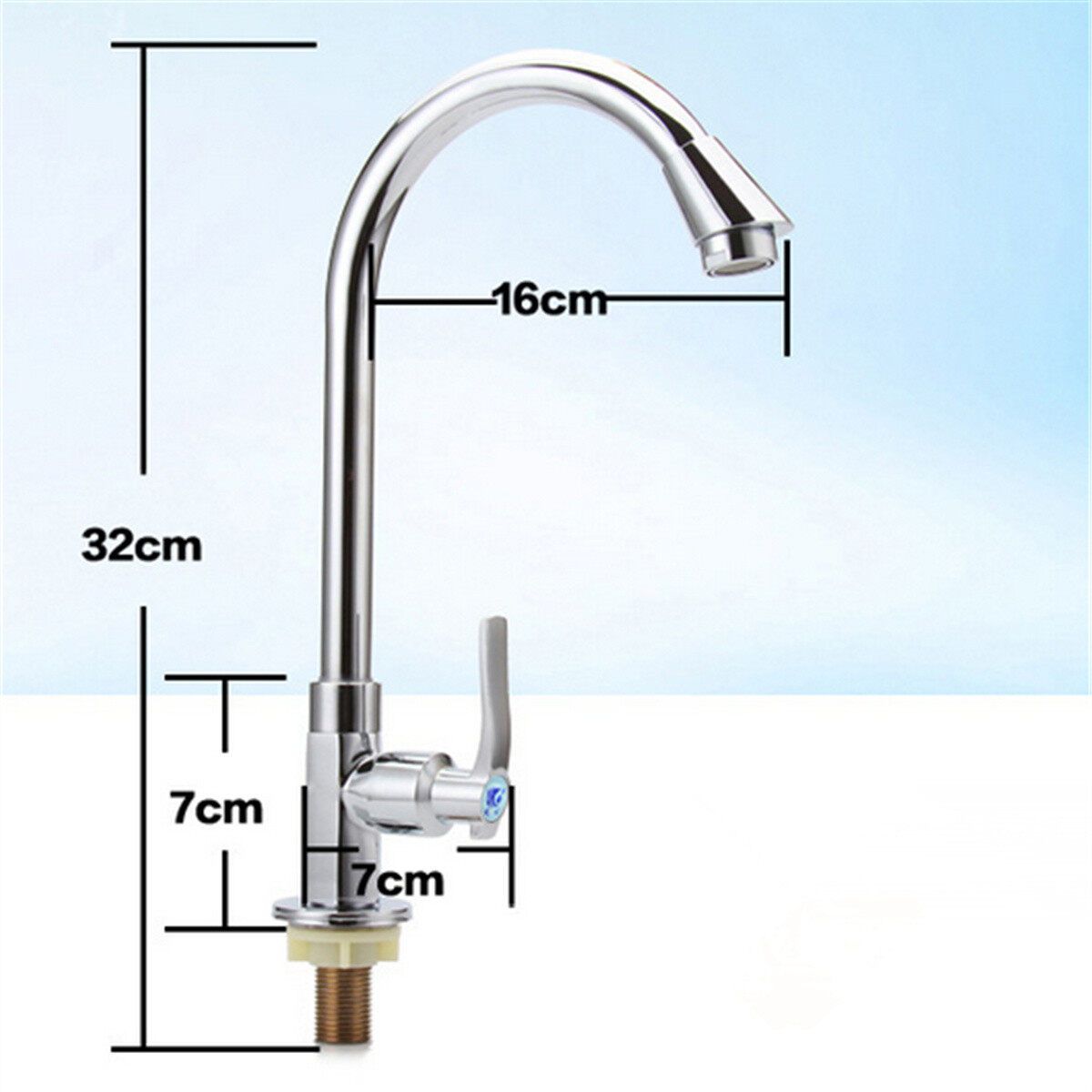 Bathroom Faucet 360° Rotating Chrome Single Hole Water Tap Basin Kitchen Wash Basin Faucet Kitchen Faucet