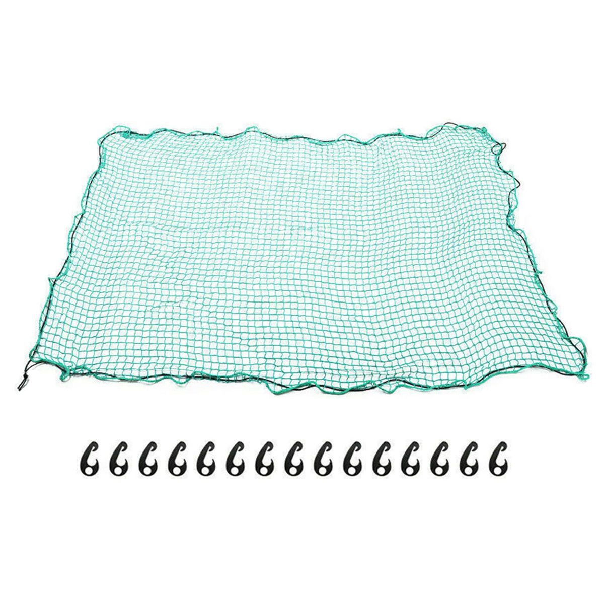 Cargo Net for Pickup Truck Bed Trailer Truck Netting Mesh Stretchable for Transporting Goods with Flexible Rope & Hooks