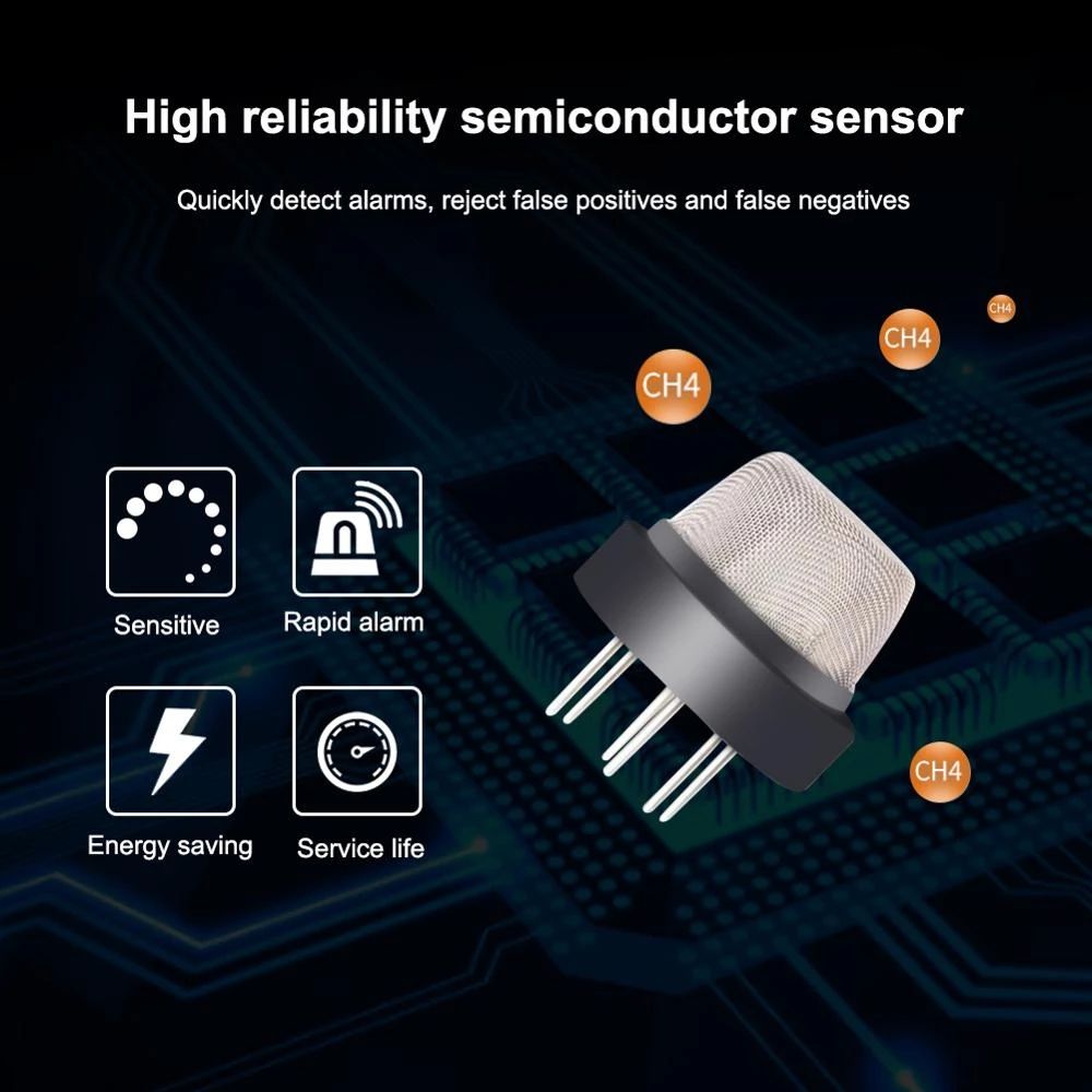 Home Standalone Plug-In Combustible Gas Detector LPG LNG Coal Natural Gas Leak Alarm Sensor Voice Warning Alarm Sensor
