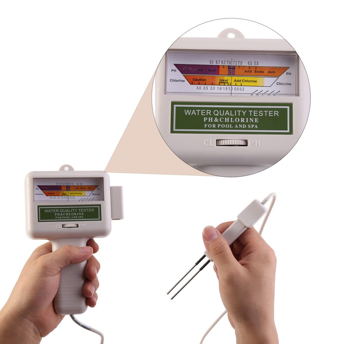 PC101 PH Meter Water Quality Tester PH/CL2 Meter CL2