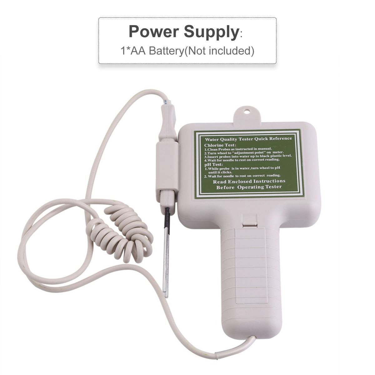 PC101 PH Meter Water Quality Tester PH/CL2 Meter CL2