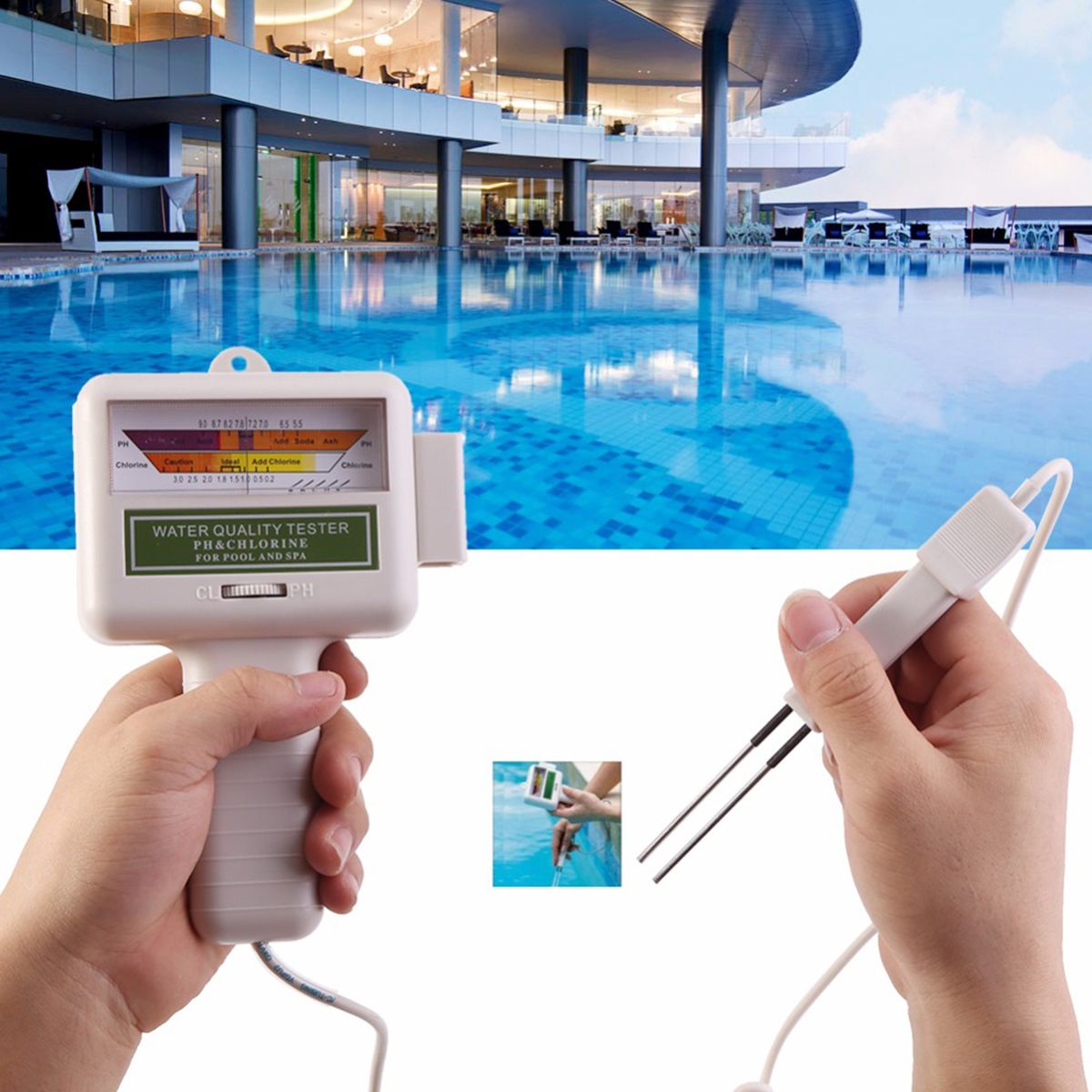 PC101 PH Meter Water Quality Tester PH/CL2 Meter CL2