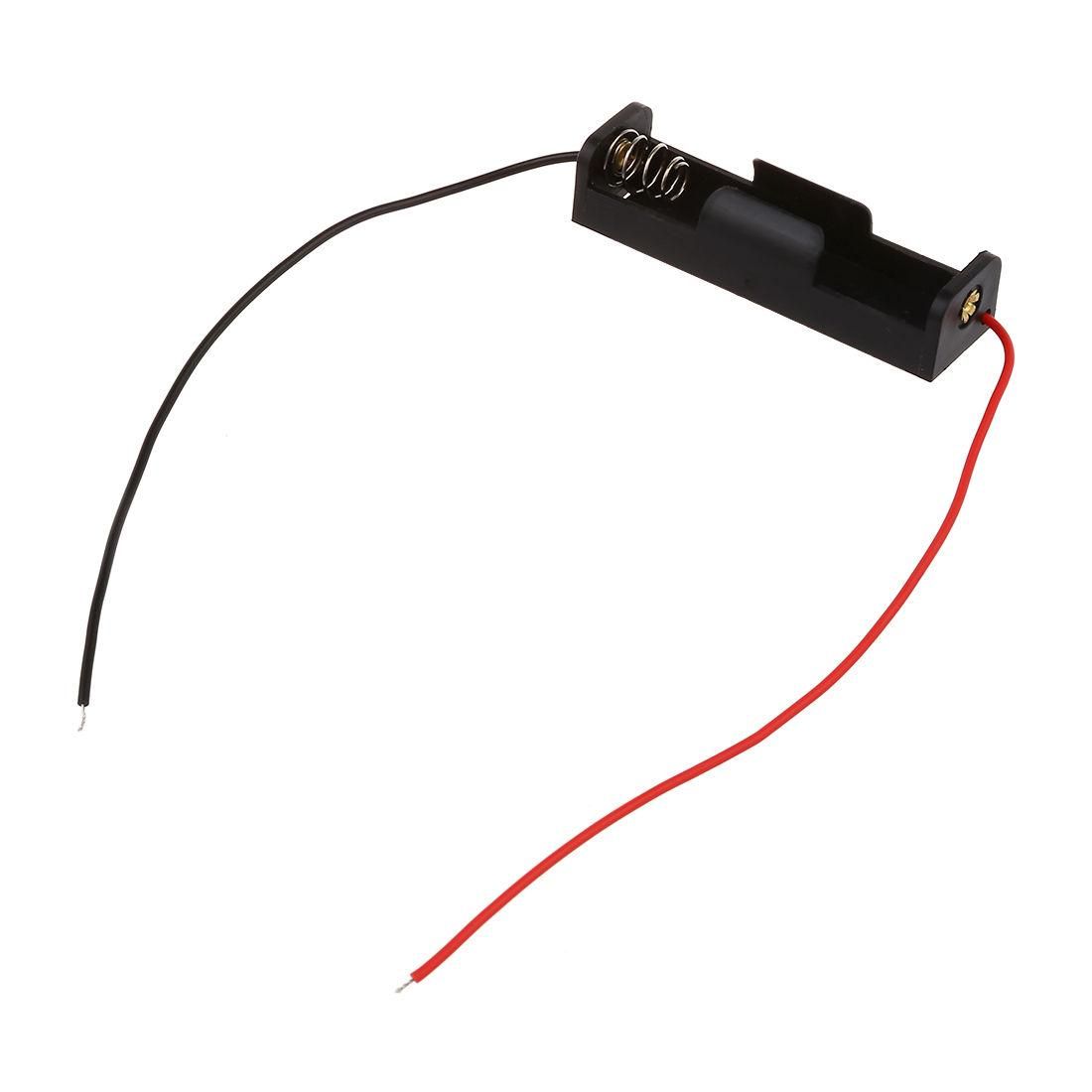 5pcs 15.2cm Wire Pipe Plastic 1 x 1.5V AAA Battery Storage Case Holder Black