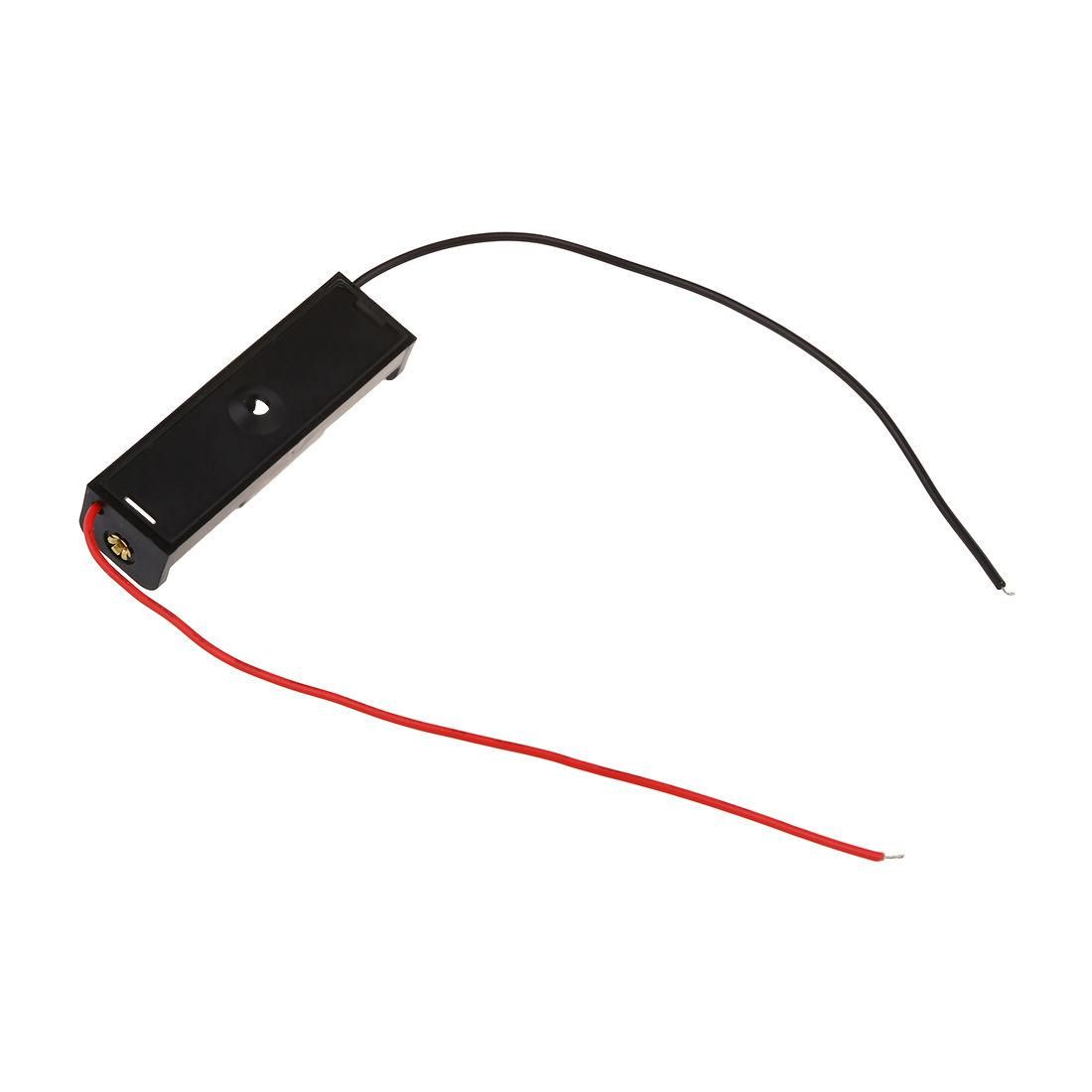5pcs 15.2cm Wire Pipe Plastic 1 x 1.5V AAA Battery Storage Case Holder Black