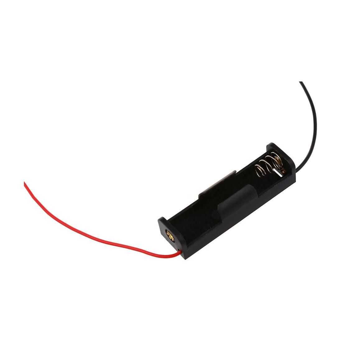 5pcs 15.2cm Wire Pipe Plastic 1 x 1.5V AAA Battery Storage Case Holder Black