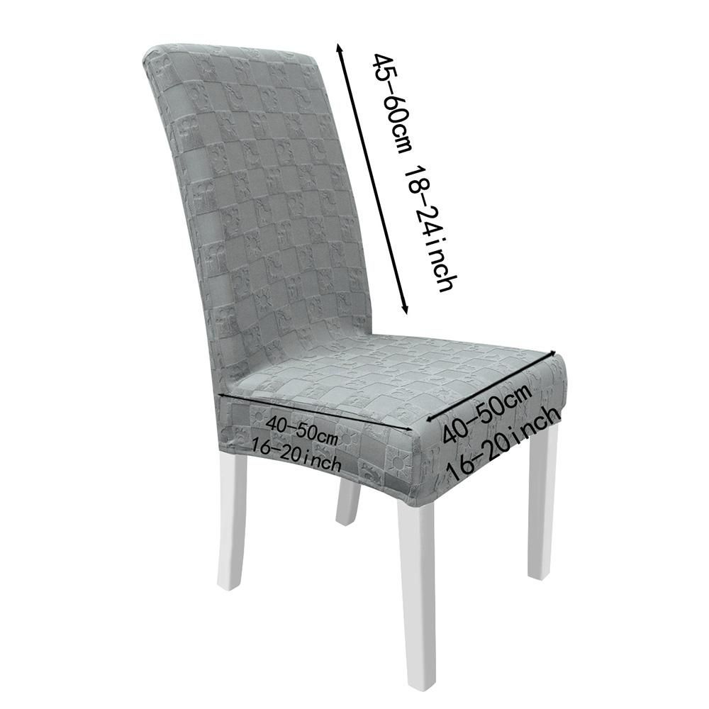 Dining Chair Slipcover, High Stretch Removable Chair Cover Washable Chair Seat Protector Cover, Jacquard Pattern, Chair Cover Slipcover for Home Party Hotel Wedding Ceremony, Camel