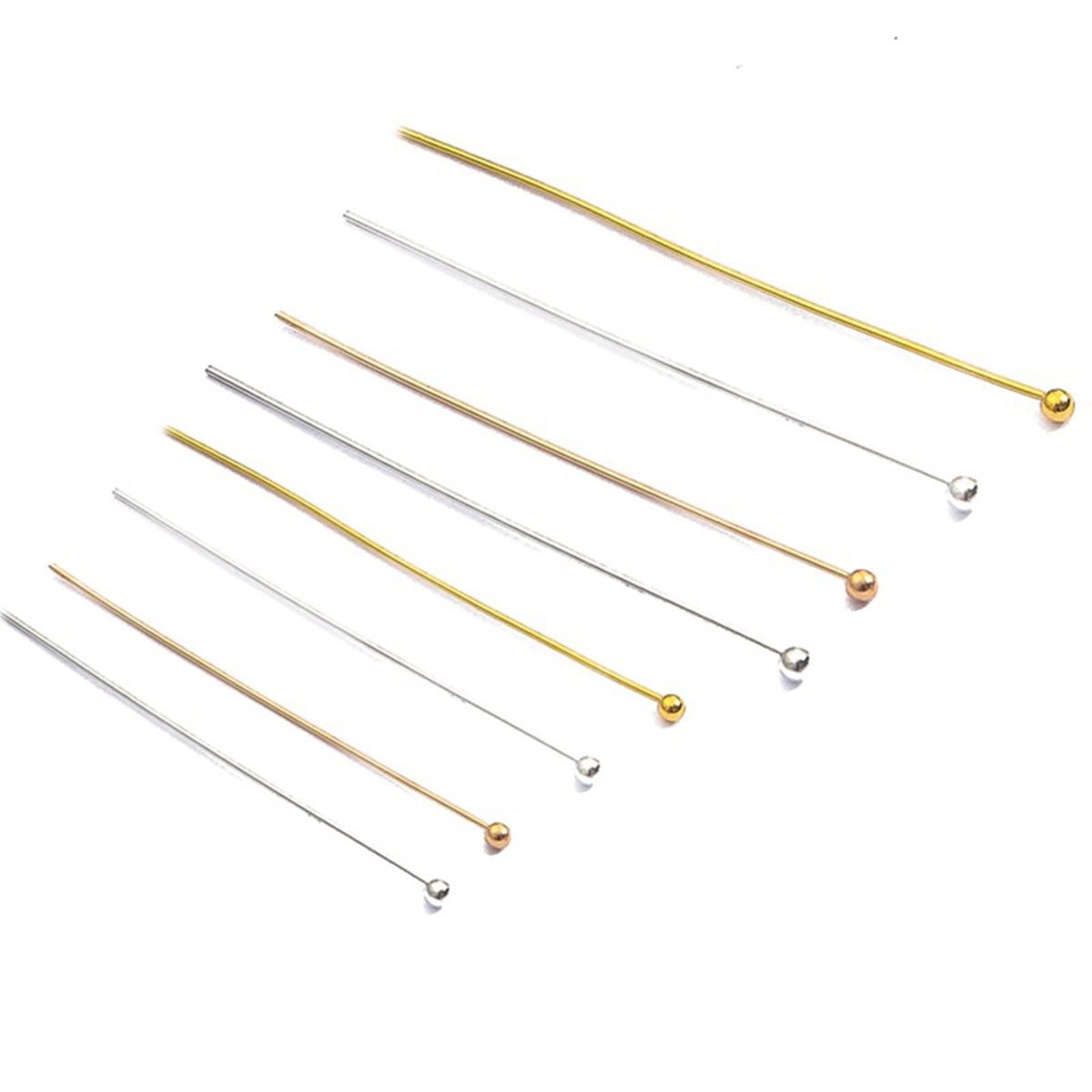 200x Ball Head Pins Needles Round Ball Point For Jewelry Making
