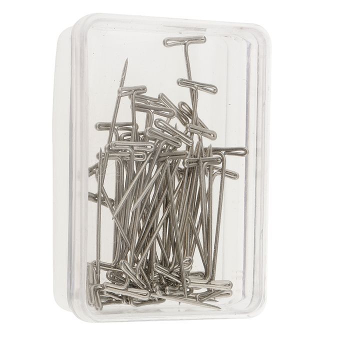 50pcs TShape Needles Pins Wigs Hair Weaving Tools Sewing DIY Crafts