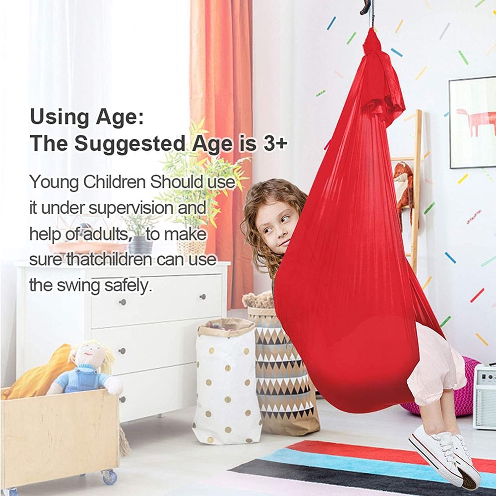 Children Household Hammock, Size:   1.5x2.8m (Red)