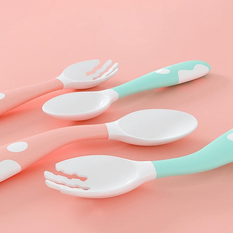 Baby Training Spoons Forks 1 Sets,Toddler Feeding Utensils