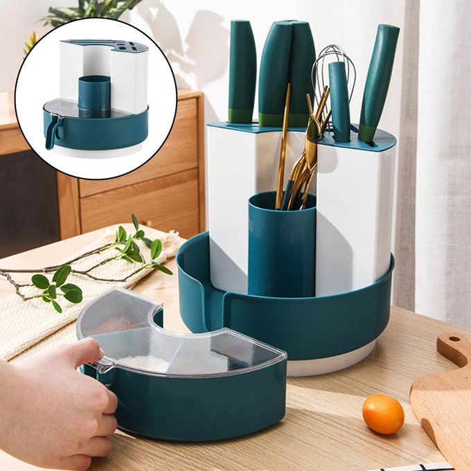 Storage Rack Knives Rotatable Multifunction For Spoon Kitchen