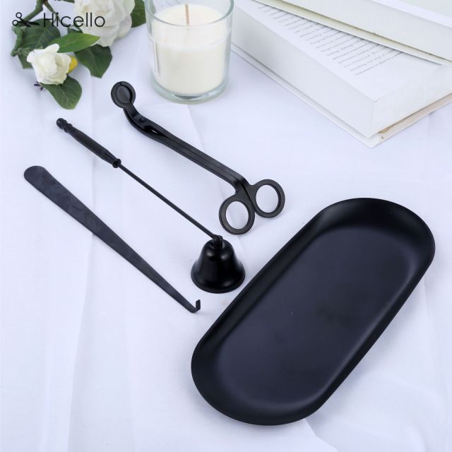4pcs Luxury Candle Accessory Set Candle-Black 4pcs A