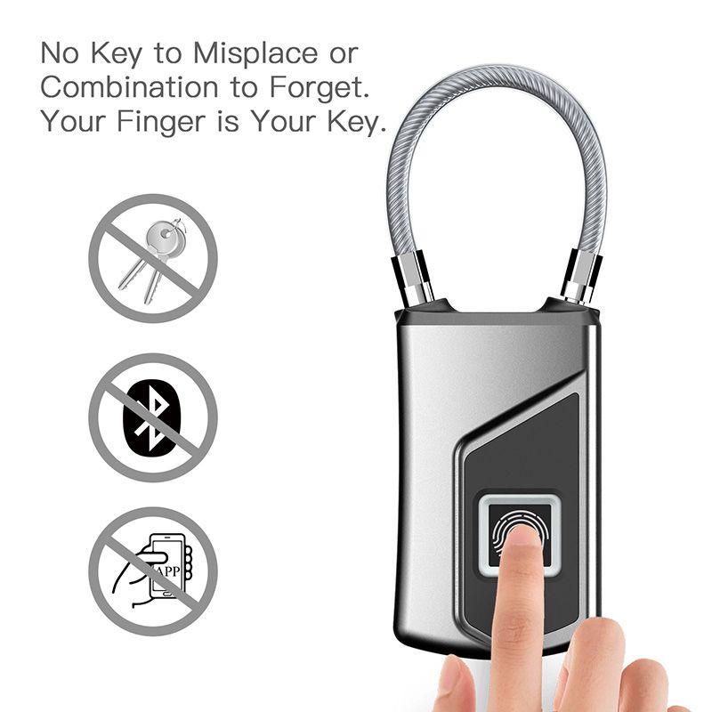 Lock,Luggage Padlock Fingerprint