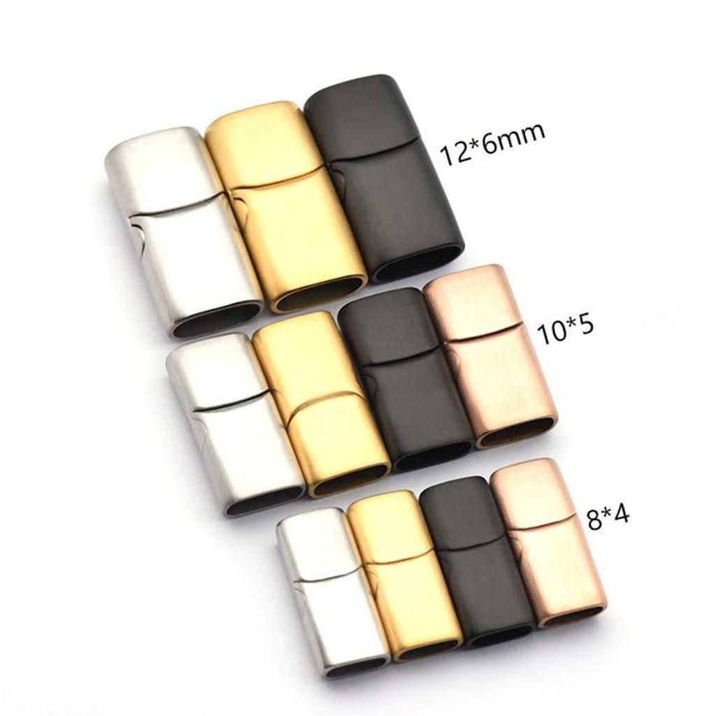 5pcs/set Micro Magnetic Jewelry Findings Clasp Shoelace Buckle Black S