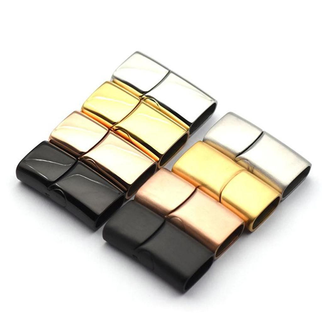 5pcs/set Micro Magnetic Jewelry Findings Clasp Shoelace Buckle Black S