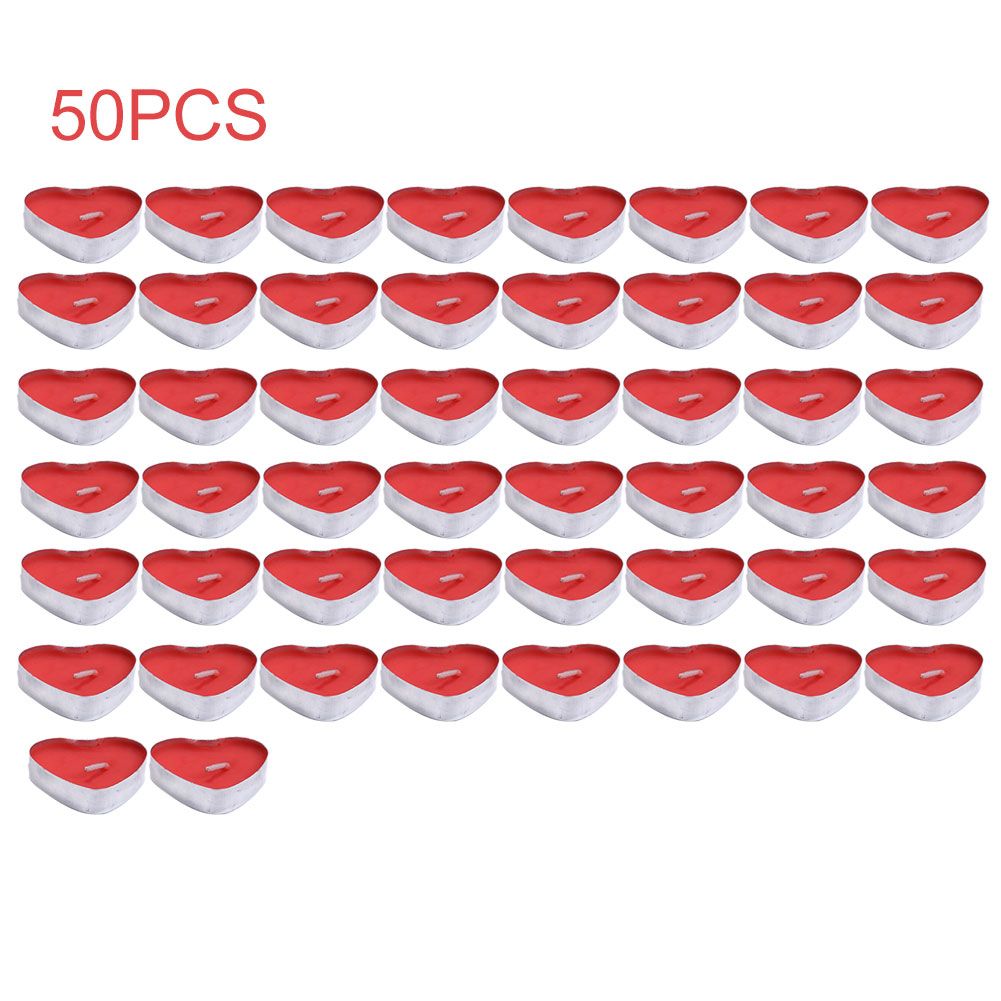 50pcs Weddings Romantic Heart Shaped Party-Red