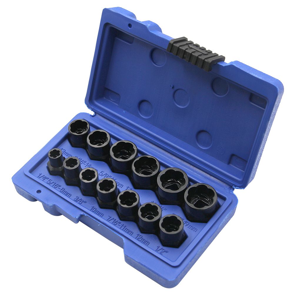 13PCS Impact Bolt   Nut Remover Set Bolt Extractor Removal