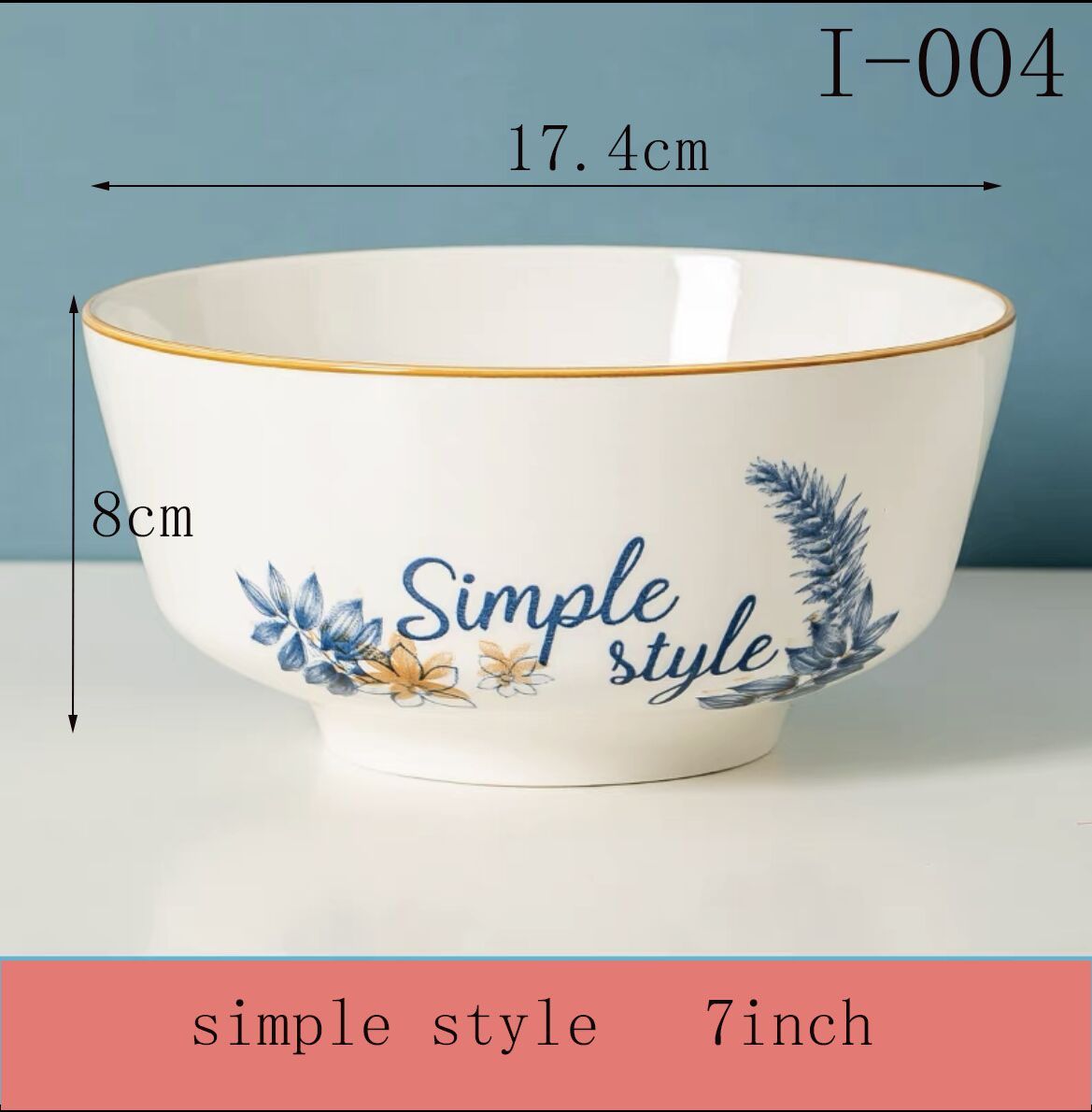 Simple Style Ceramic Glass Bowl Plate (3pcs)