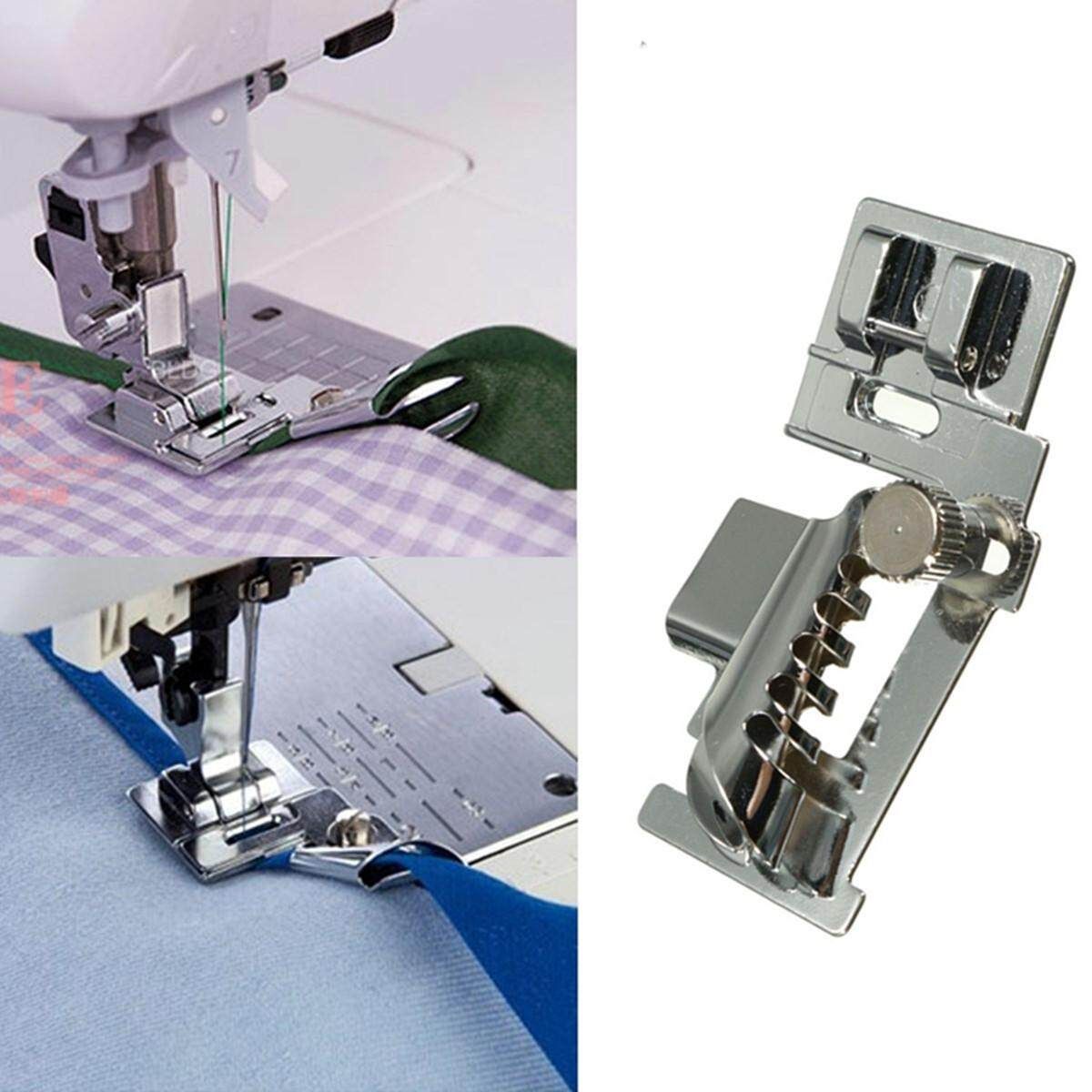 Stainless Steel Snap-on Bias Tape Binder Metal Foot For Brother Sewing Machine